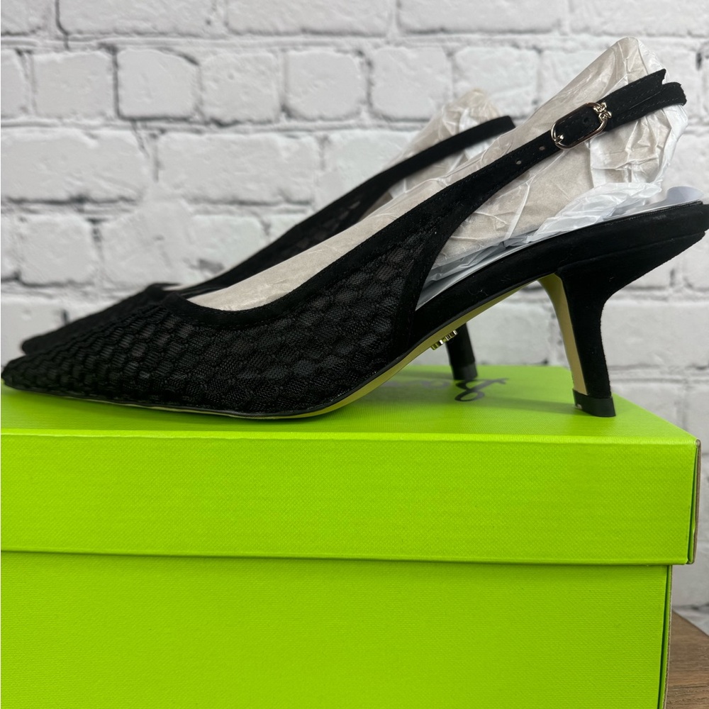 Sam Edelman Bianka Sling in Black Net - Picture 11 of 11